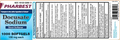 Pharbest Docusate Sodium 100 mg Softgel Product Label (Pharbest Docusate Sodium 100 mg Softgel Product Label)